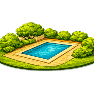 Piscine - Surface - Aménagement de proximité (mise en valeur piscine- max 100m²