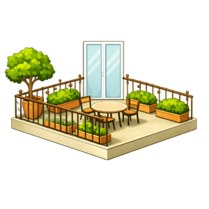 Balcon / Terrasse - Surface - 1-99 m²